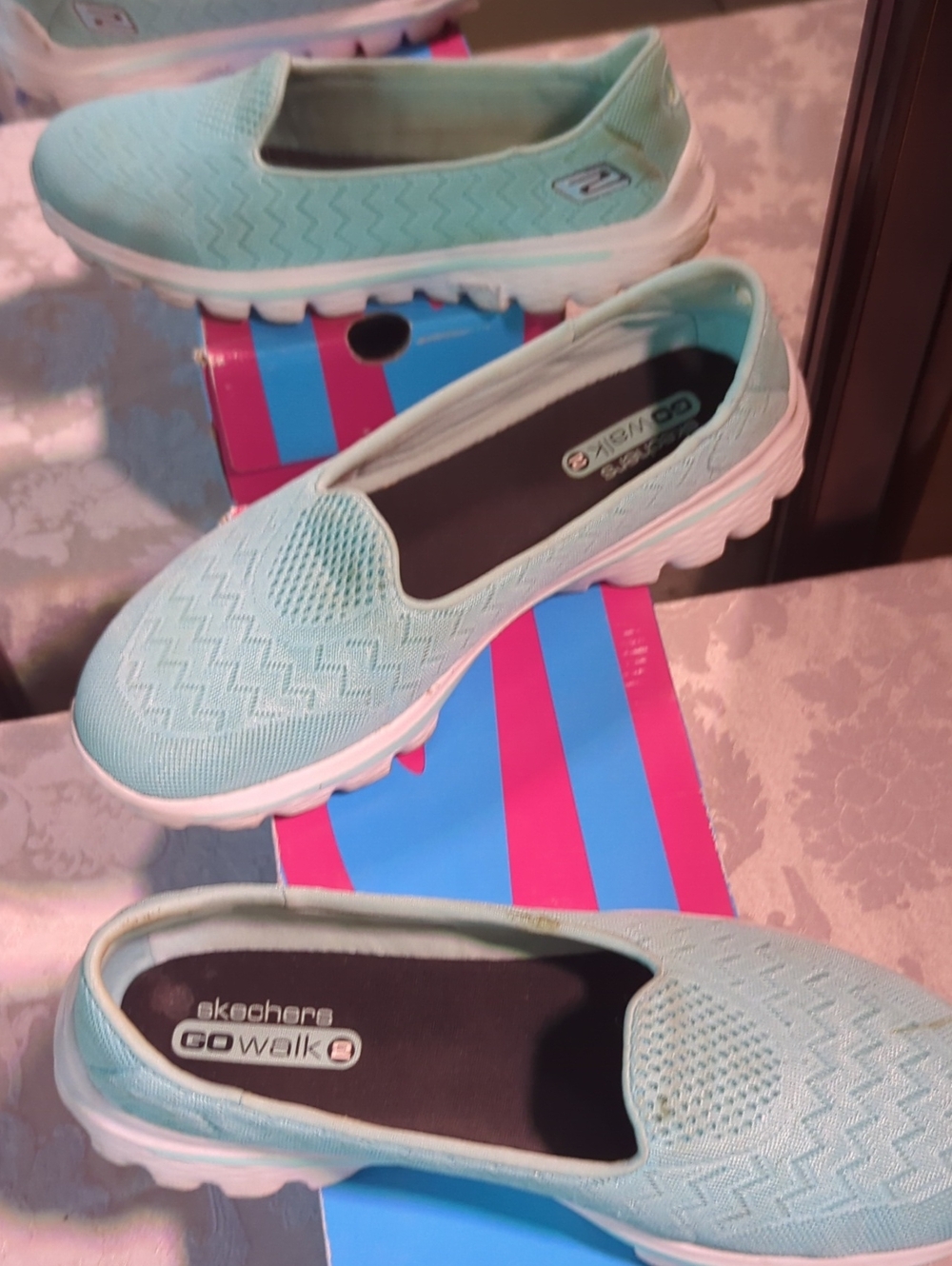 Skechers slip-on sneakers in mint